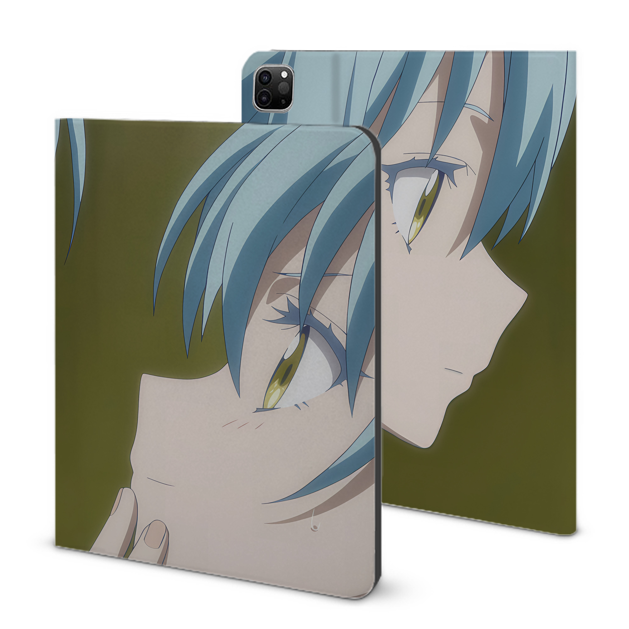 （画像用） 転スラ Regarding Reincarnated to Slime IPad ケース ブック型 PUレザー TPU 耐衝撃 軽量 薄型 ペン収納なし 全面保護 IPad 各モデル対応